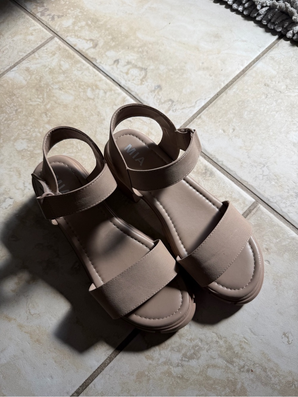 MIA Women Taupe Ankle Sandals